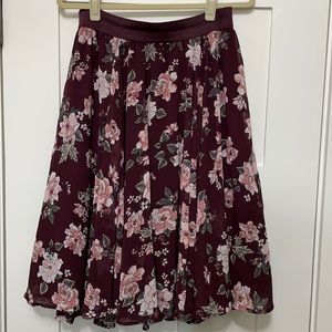 Torrid Floral Full A Line Skirt Tulle Lined